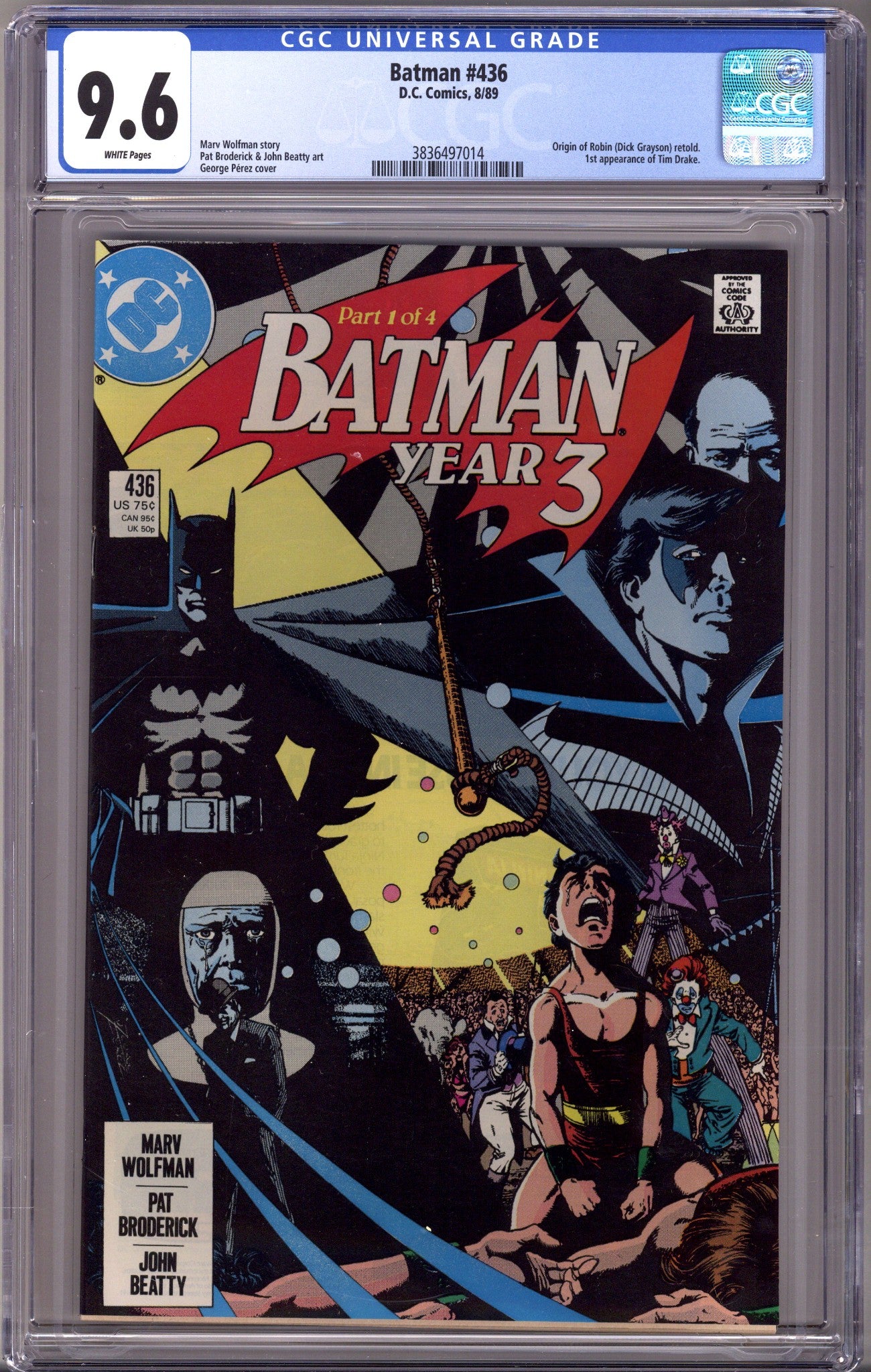 Batman Vol 1 436 CGC 9.6 (NM+) (1989) 