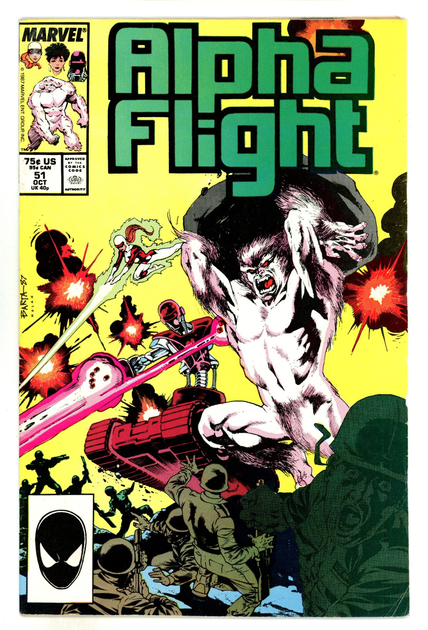 Alpha Flight Vol 1 51  VG+ (4.5)  (1987)  