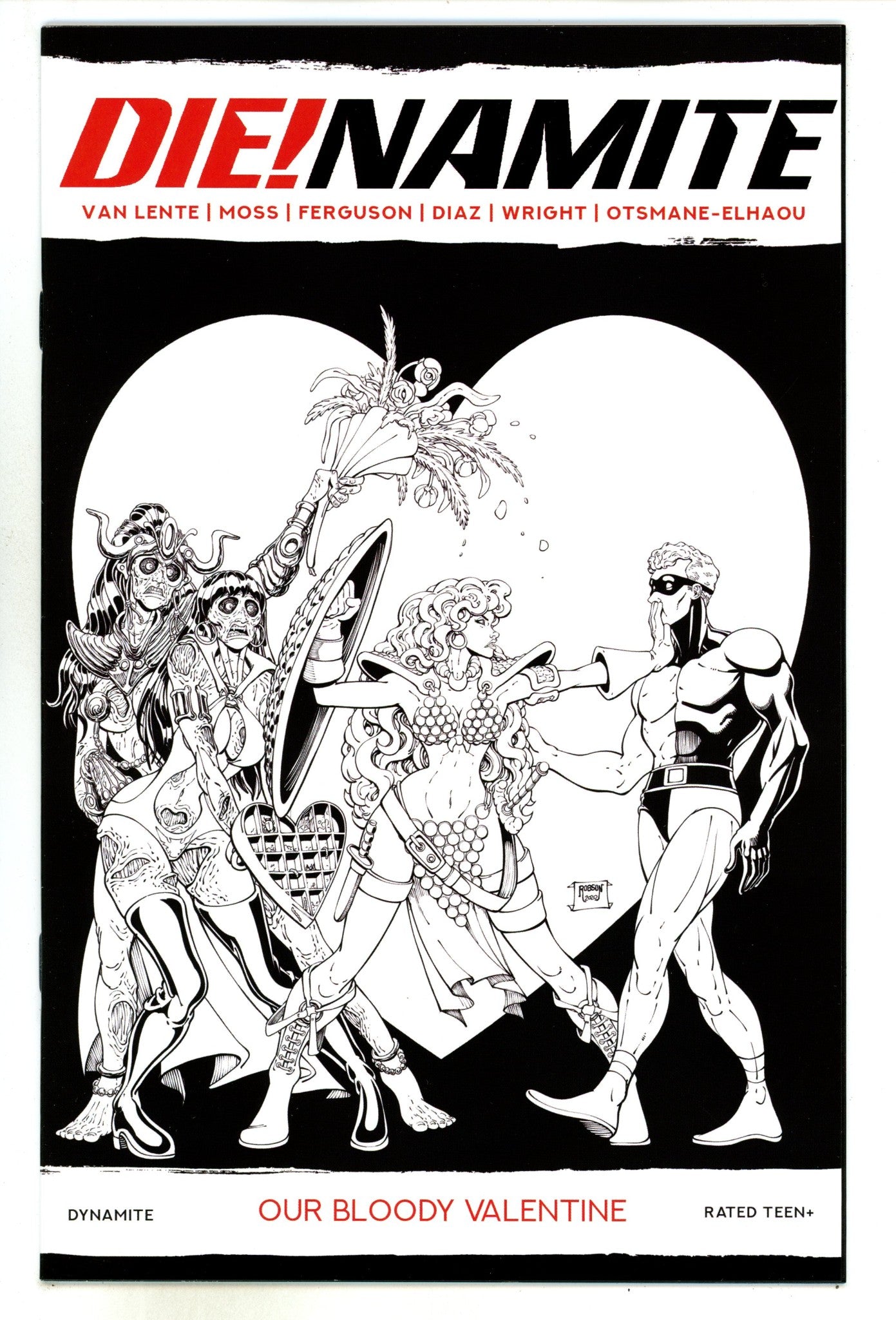 Die!namite Valentine's Special, Our Bloody Valentine [nn] High Grade (2021) Robson B&W Incentive Variant 