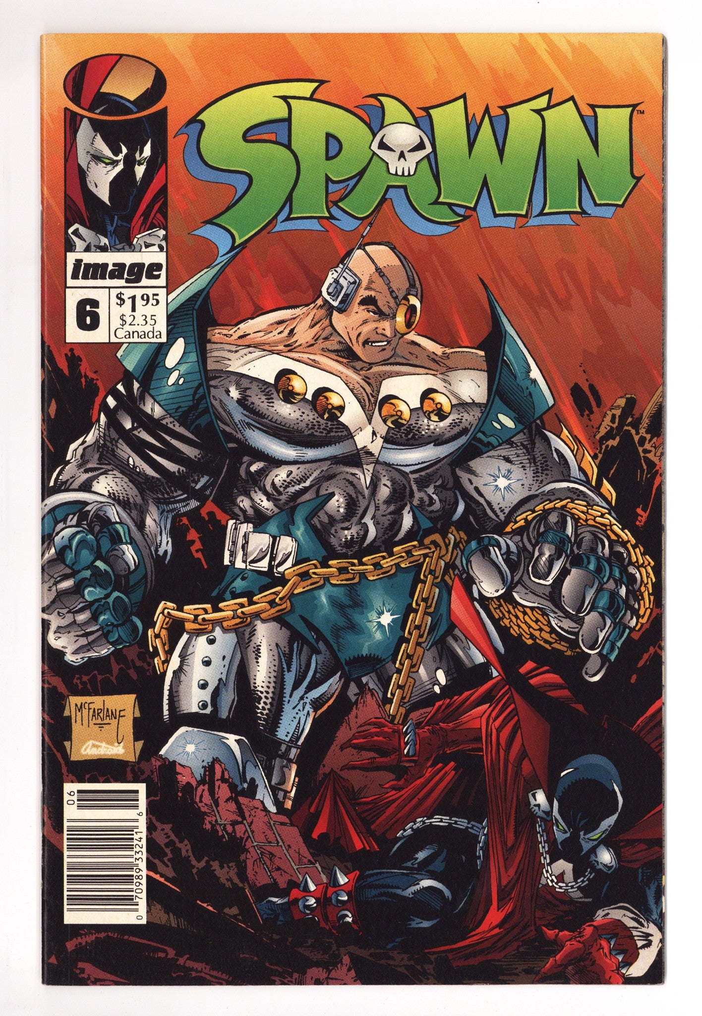 Spawn 6 FN (6.0) (1992) Newsstand 