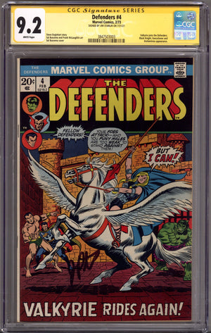 The Defenders Vol 1 4 CGC 9.2 (NM-) (1973) Signed x1 Cover Jim Starlin