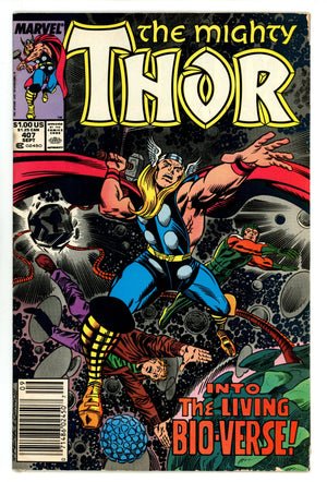 Thor Vol 1 407 VG (4.0) Mark Jewellers (1989) Newsstand
