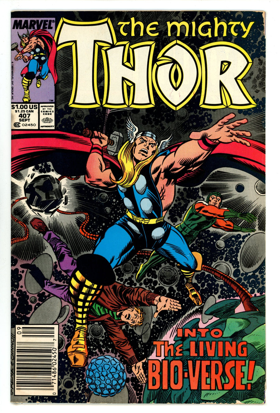 Thor Vol 1 407 VG (4.0) Mark Jewellers (1989) Newsstand 