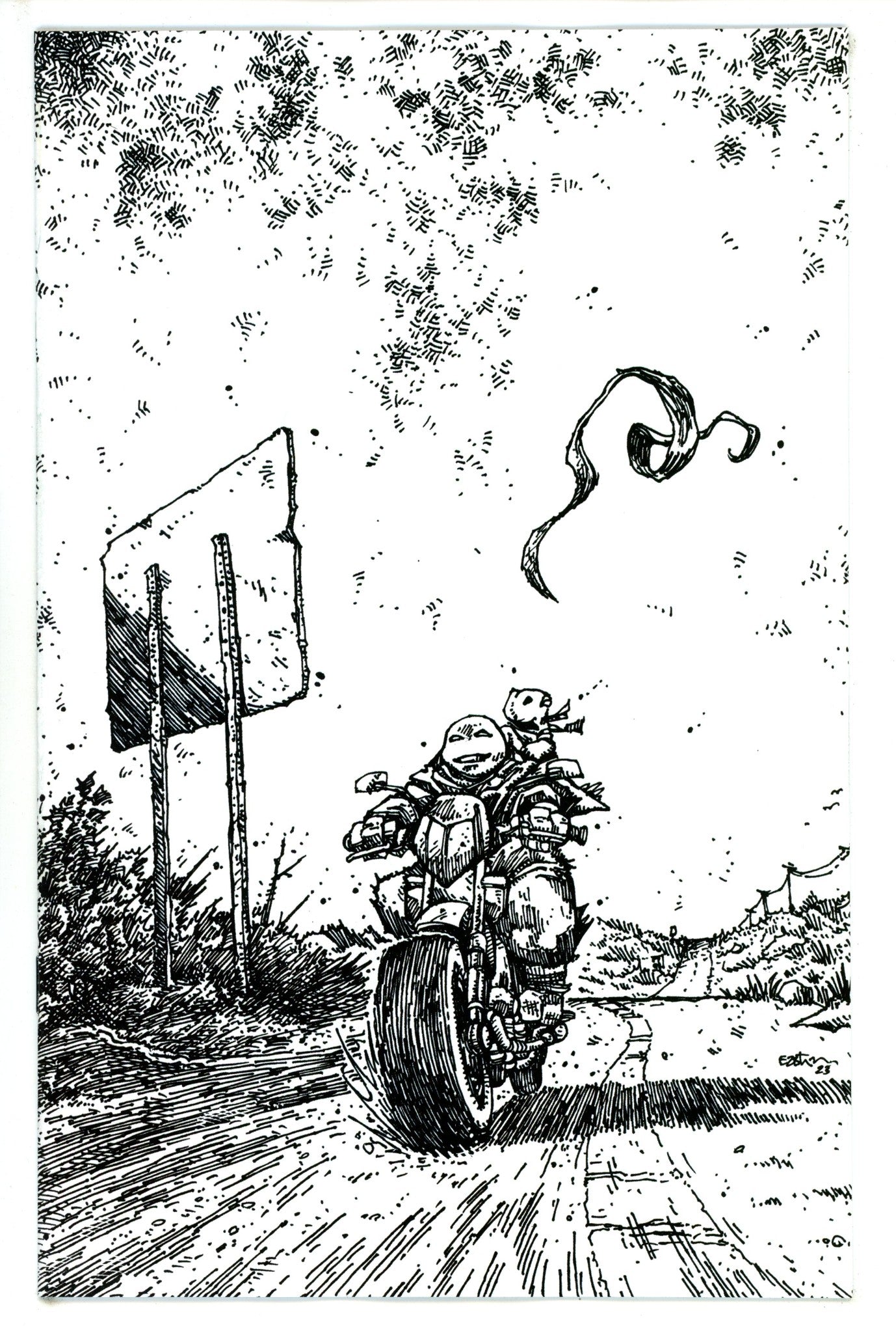 Teenage Mutant Ninja Turtles Vol 5 144 Eastman B&W Virgin Incentive Variant NM- (2023)