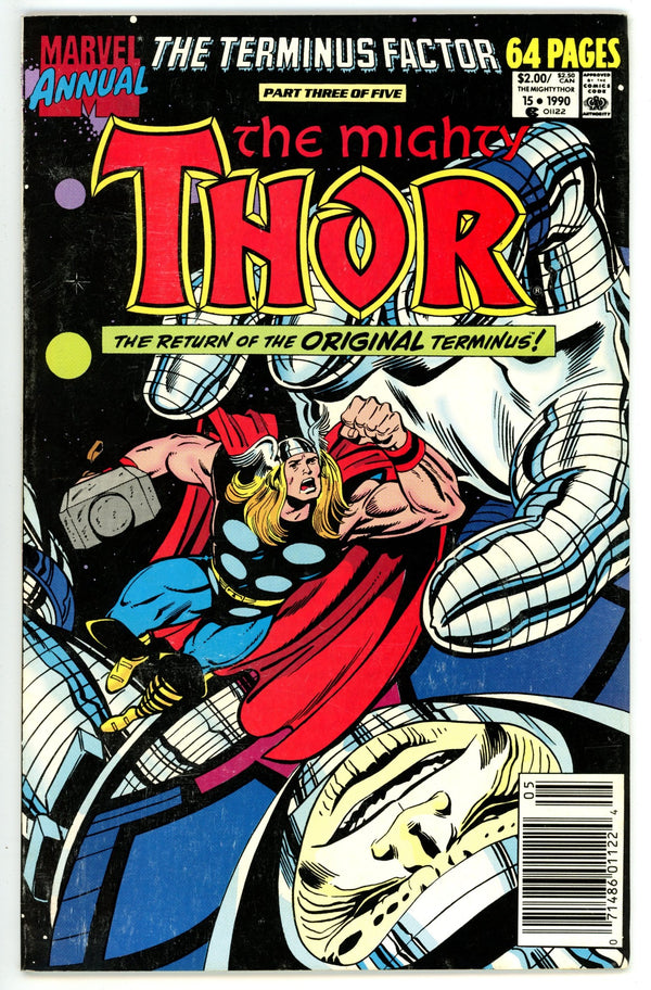 Thor Annual Vol 1 15 Mid Grade (1990) Newsstand