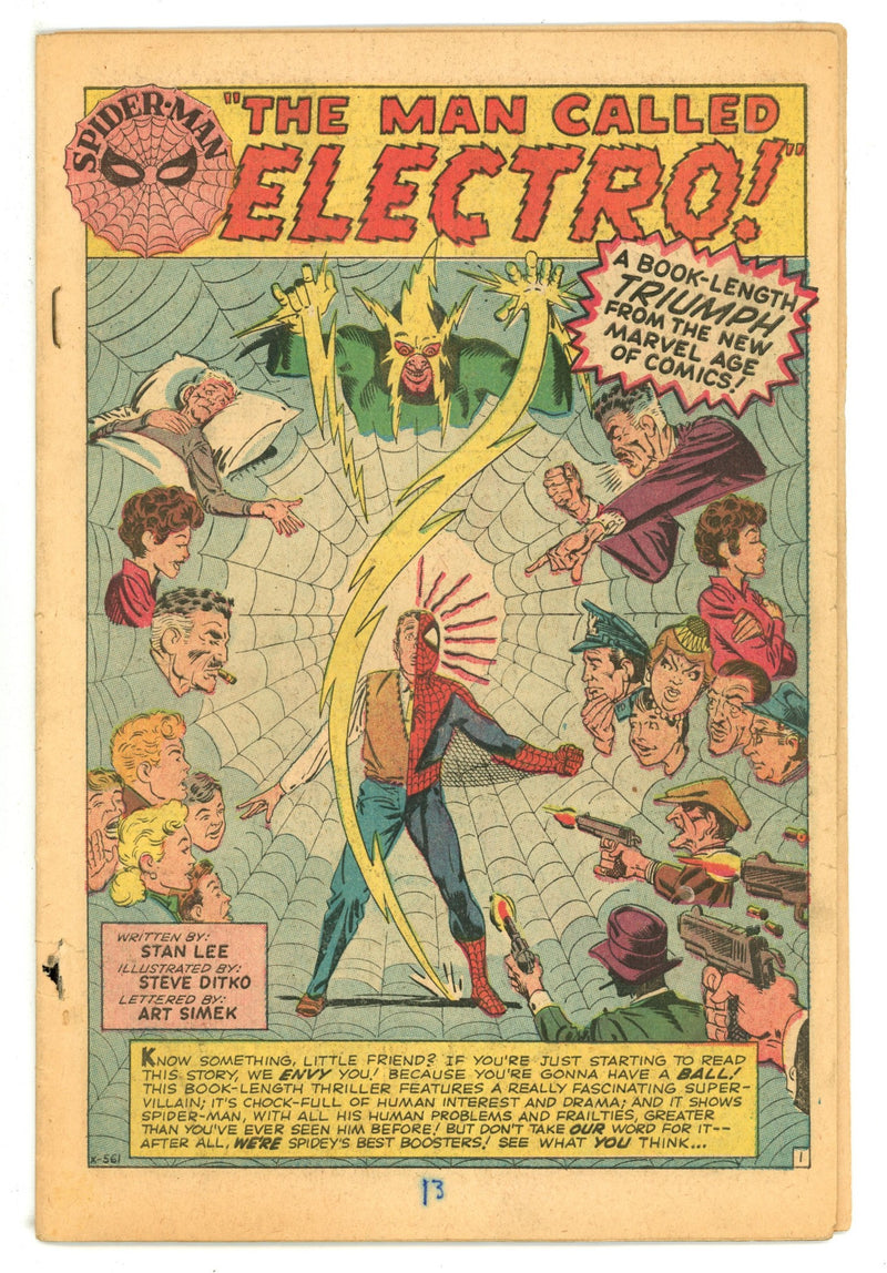 The Amazing Spider-Man Vol 1 9    Coverless With Repro Cover  (1964)        