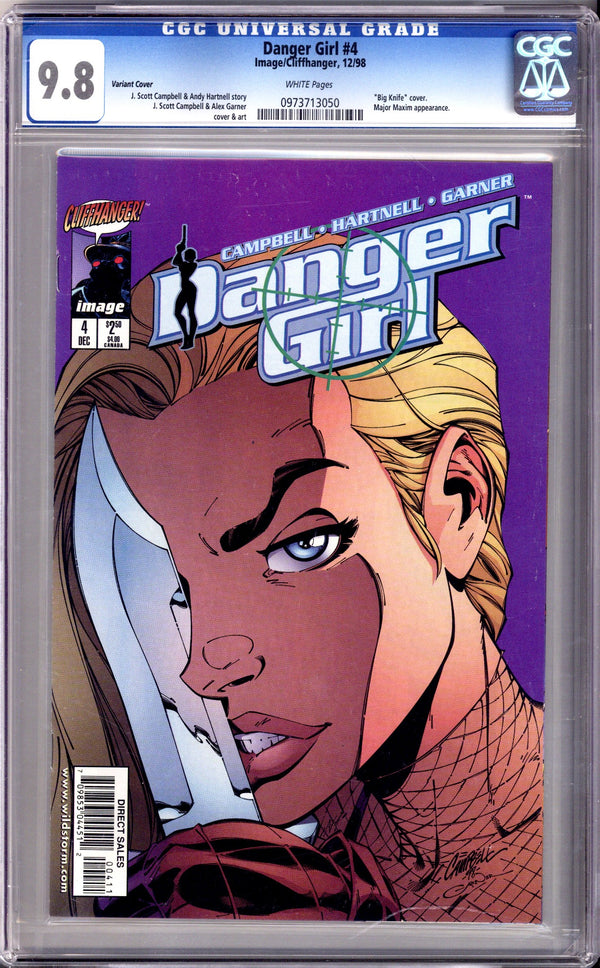 Danger Girl 4 CGC 9.8 (NM/M) (1998) Campbell Variant
