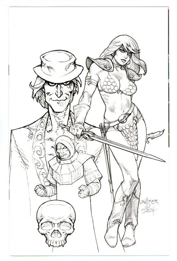 Red Sonja Death And The Devil 1 Linsner B&W Virgin Incentive Variant (2024)