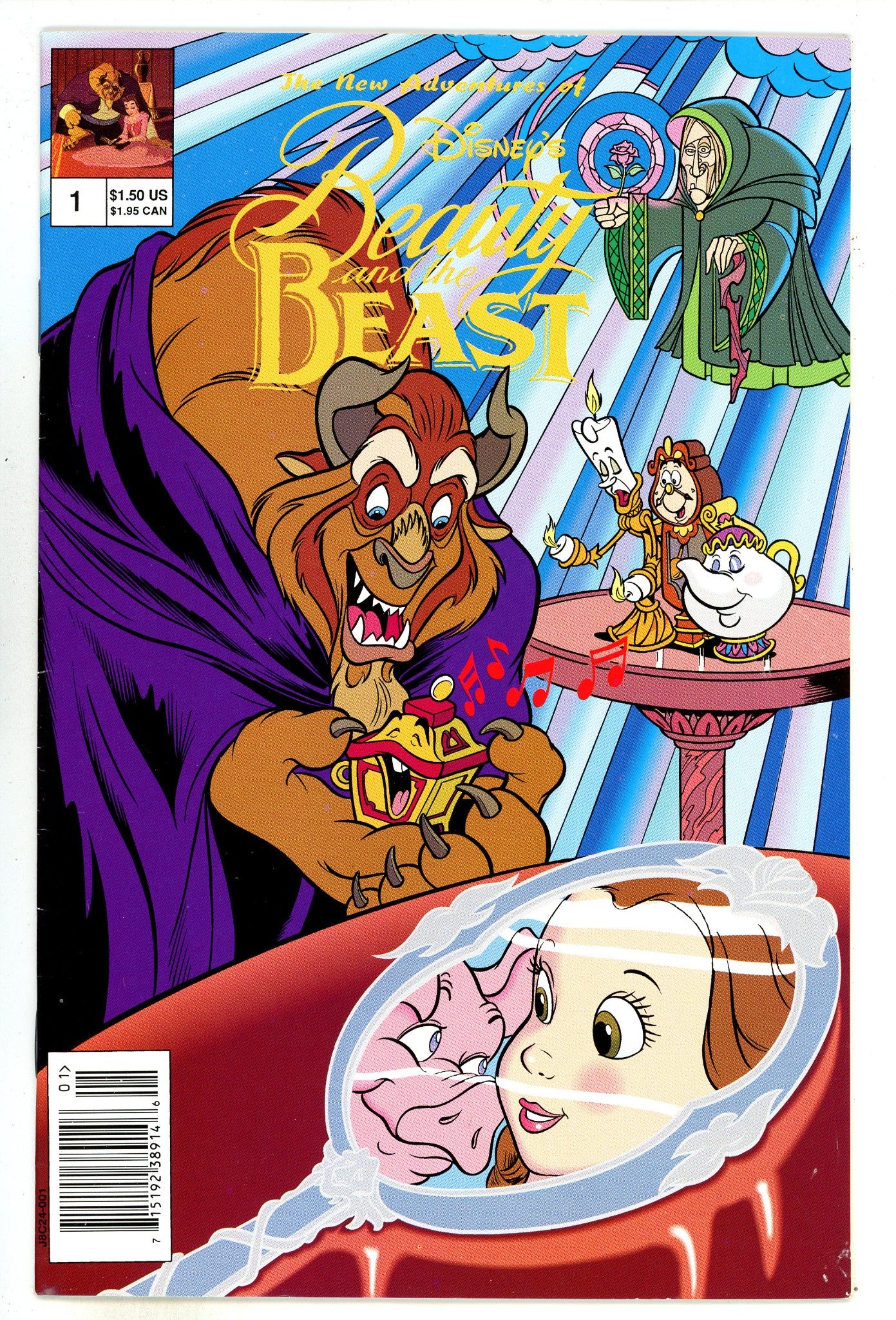 Disney's New Adventures of Beauty and the Beast (Mini-Series) 1 Low Grade (1992) Newsstand 