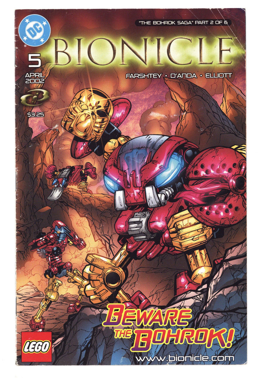 Bionicle 5 Very Low Grade Coupon Clipped Back Cover (2002) Canadian Price Variant 
