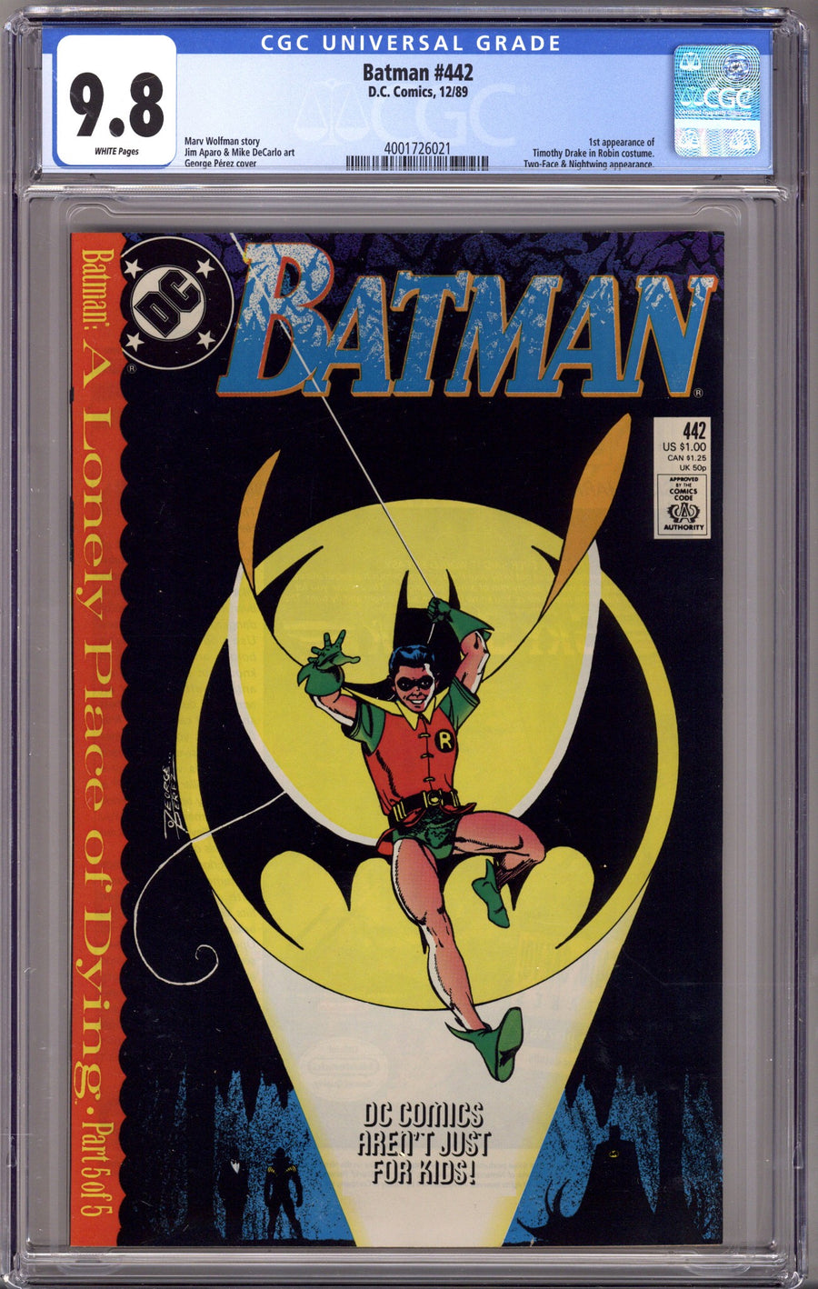 Batman Vol 1 442 CGC 9.8 (NM/M) (1989) 