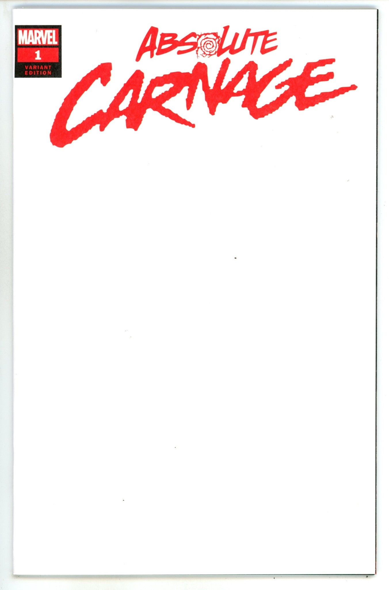 Absolute Carnage 1 High Grade (2019) Blank Variant 