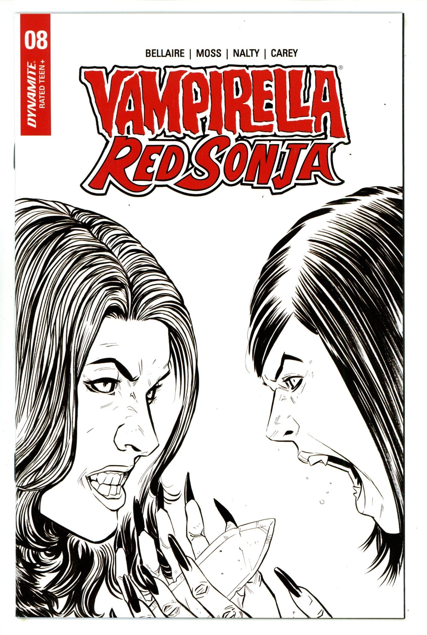 Vampirella / Red Sonja 8 High Grade (2020) Moss Sketch Incentive Variant 