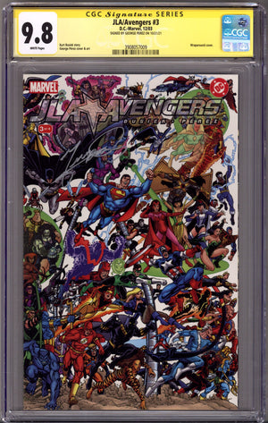 JLA / Avengers 3 CGC 9.8 (NM/M) (2003) Signed x1 Cover George Perez