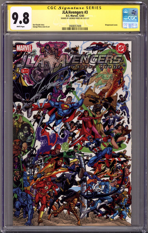 JLA / Avengers 3 CGC 9.8 (NM/M) (2003) Signed x1 Cover George Perez
