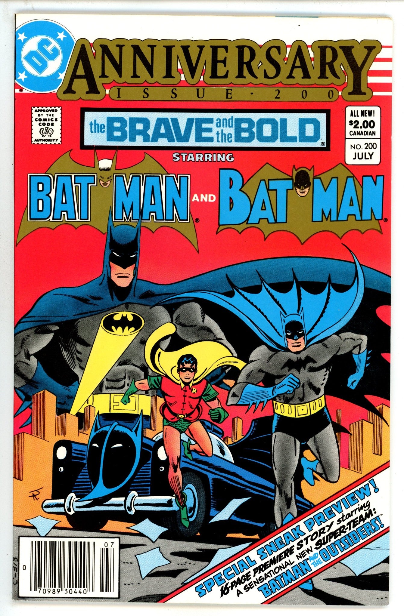The Brave and the Bold Vol 1 200 VF (8.0) (1983) Canadian Price Variant 