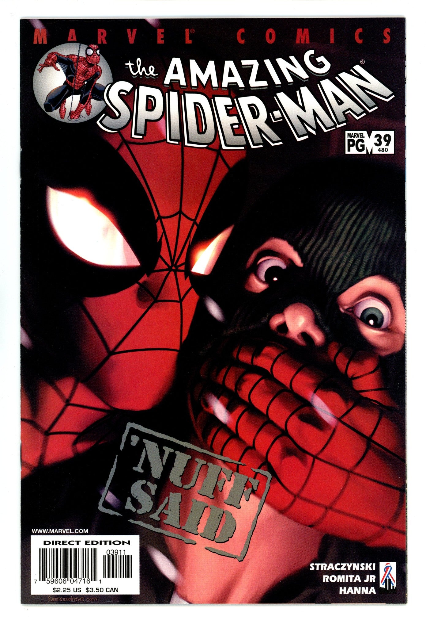 The Amazing Spider-Man Vol 2 39 (480) NM- (9.2) (2002) 