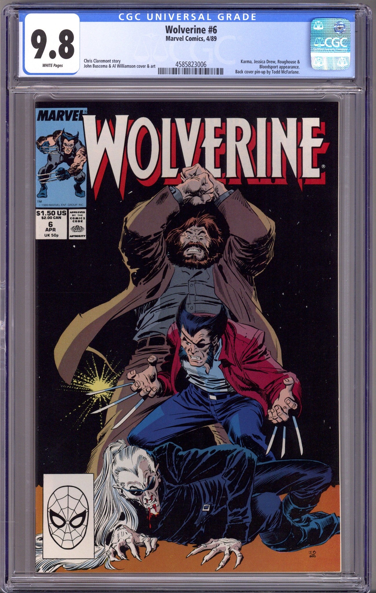 Wolverine Vol 2 6 CGC 9.8 (NM/M) (1989)