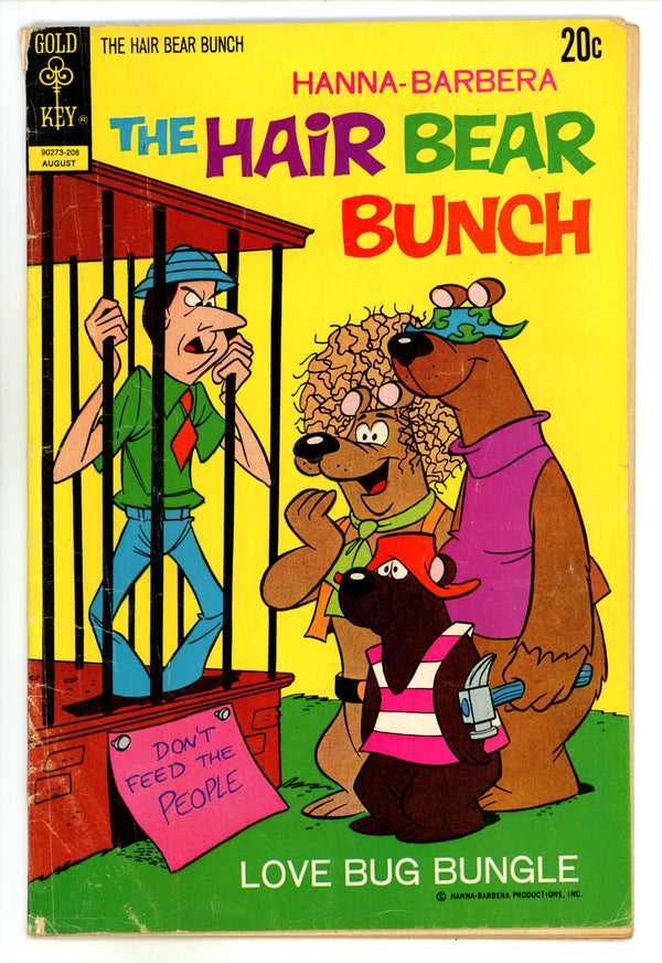 Hanna-Barbera the Hair Bear Bunch 3 VG- (3.5) 20c Variant (1972)