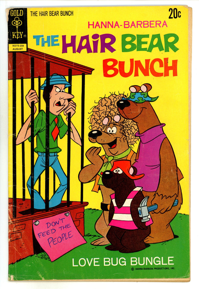 Hanna-Barbera the Hair Bear Bunch 3 VG- (3.5) 20c Variant (1972) 