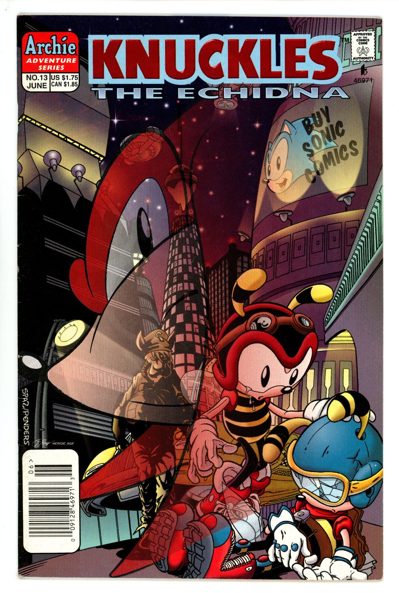 Knuckles the Echidna 13 Newsstand FN- (1998)