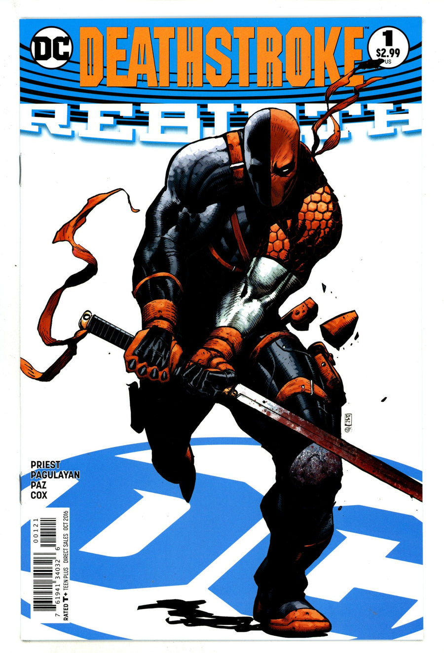 Deathstroke: Rebirth 1 High Grade (2016) Platt Variant 