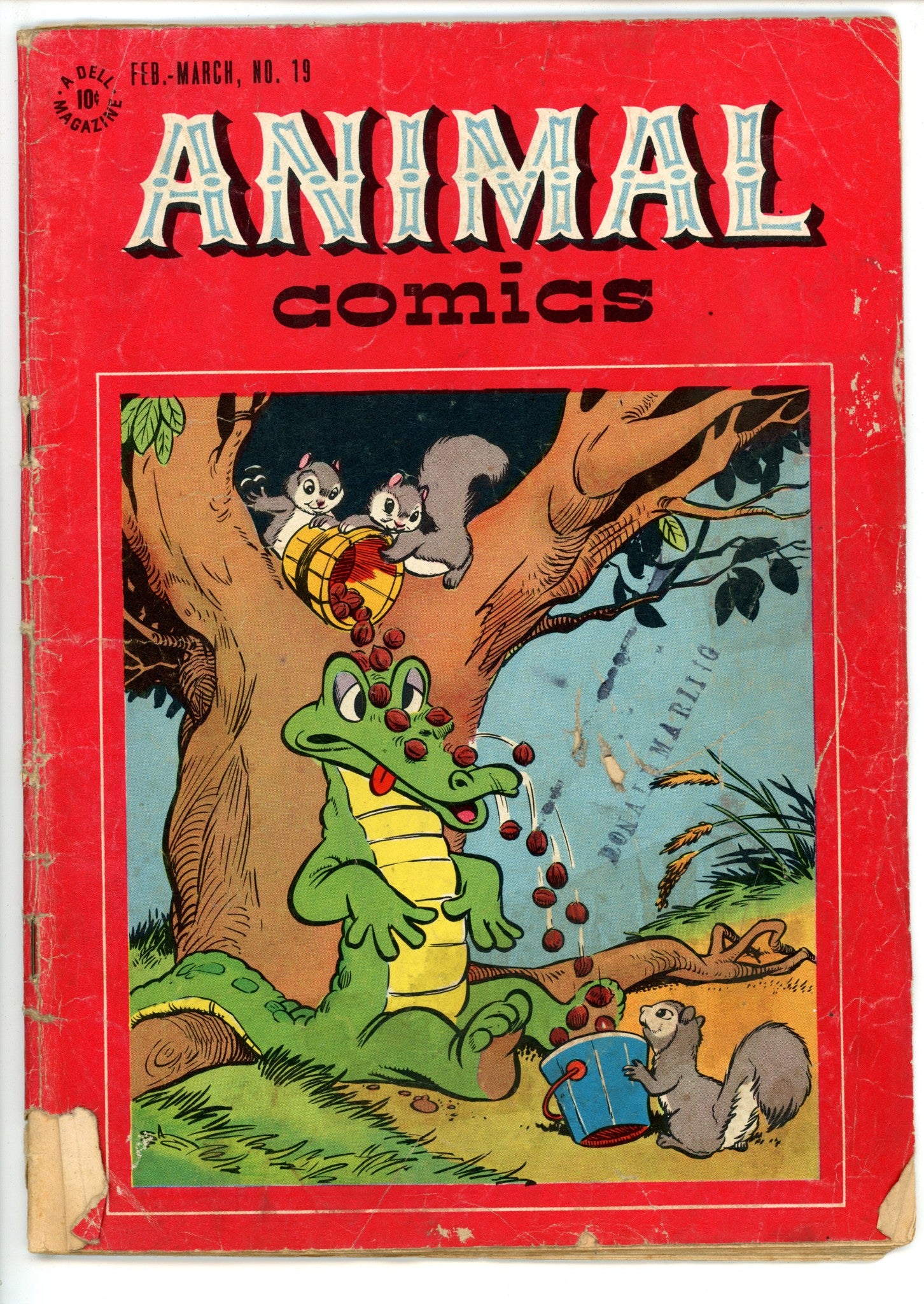 Animal Comics 19 PR (0.5) Missing 1/2 Back Cvr (1946) 