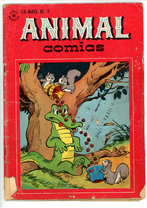 Animal Comics 19 PR (0.5) Missing 1/2 Back Cvr (1946)