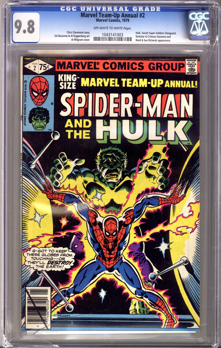 Marvel Team-Up Annual Vol 1 2 CGC 9.8 Cracked Case (1979)