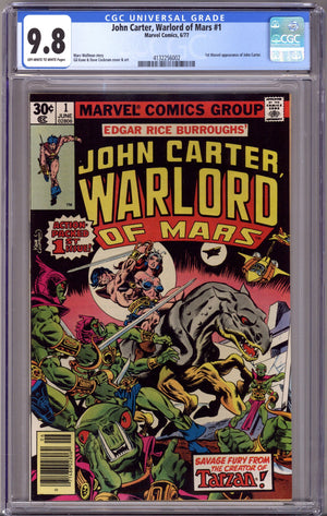 John Carter Warlord of Mars 1 CGC 9.8 (NM/M) (1977)