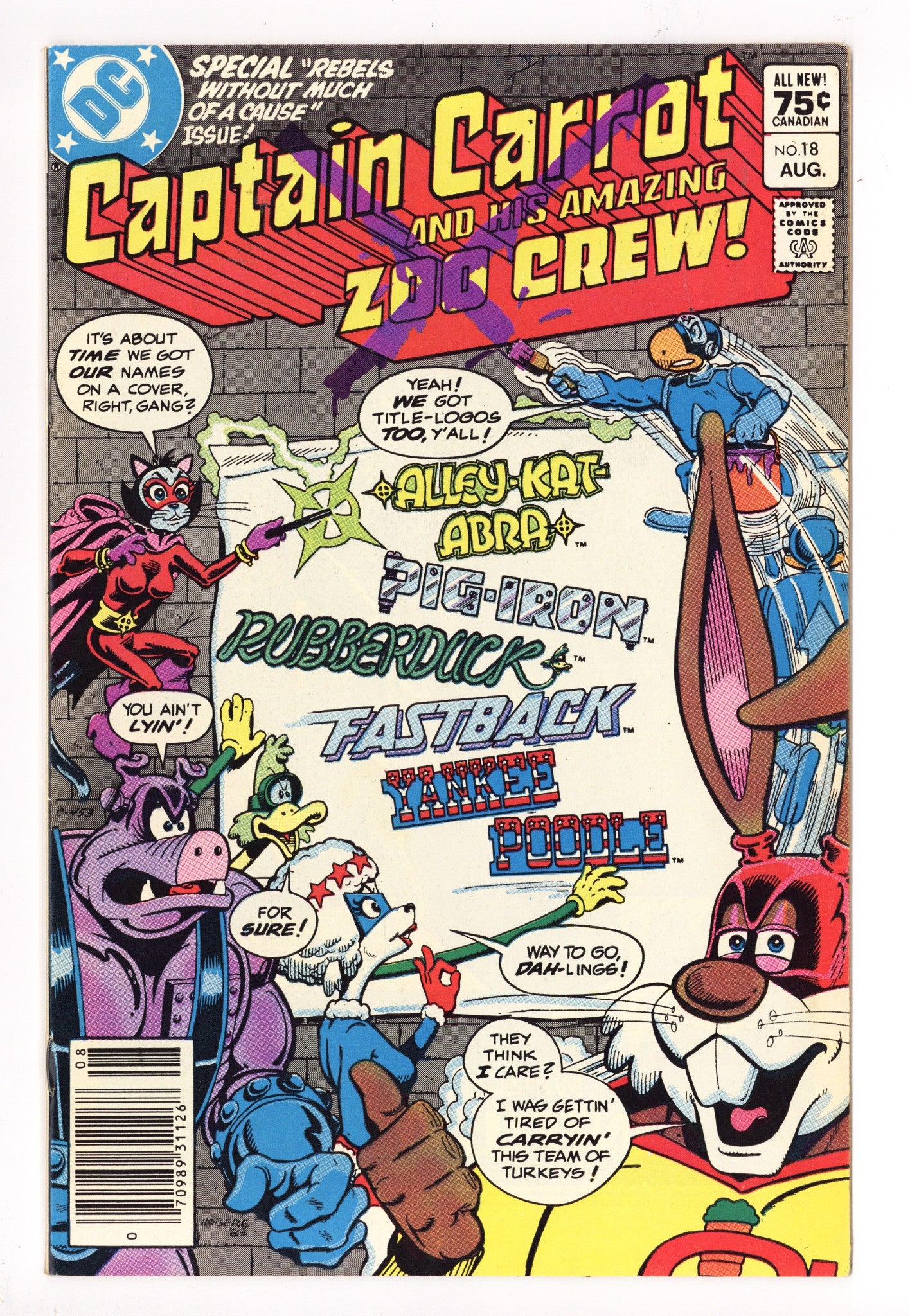 Captain Carrot and His Amazing Zoo Crew! 18 Mid Grade (1983) Canadian Price Variant 