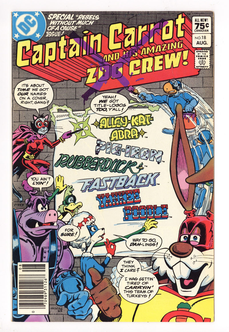 Captain Carrot and His Amazing Zoo Crew! 18 Mid Grade (1983) Canadian Price Variant 