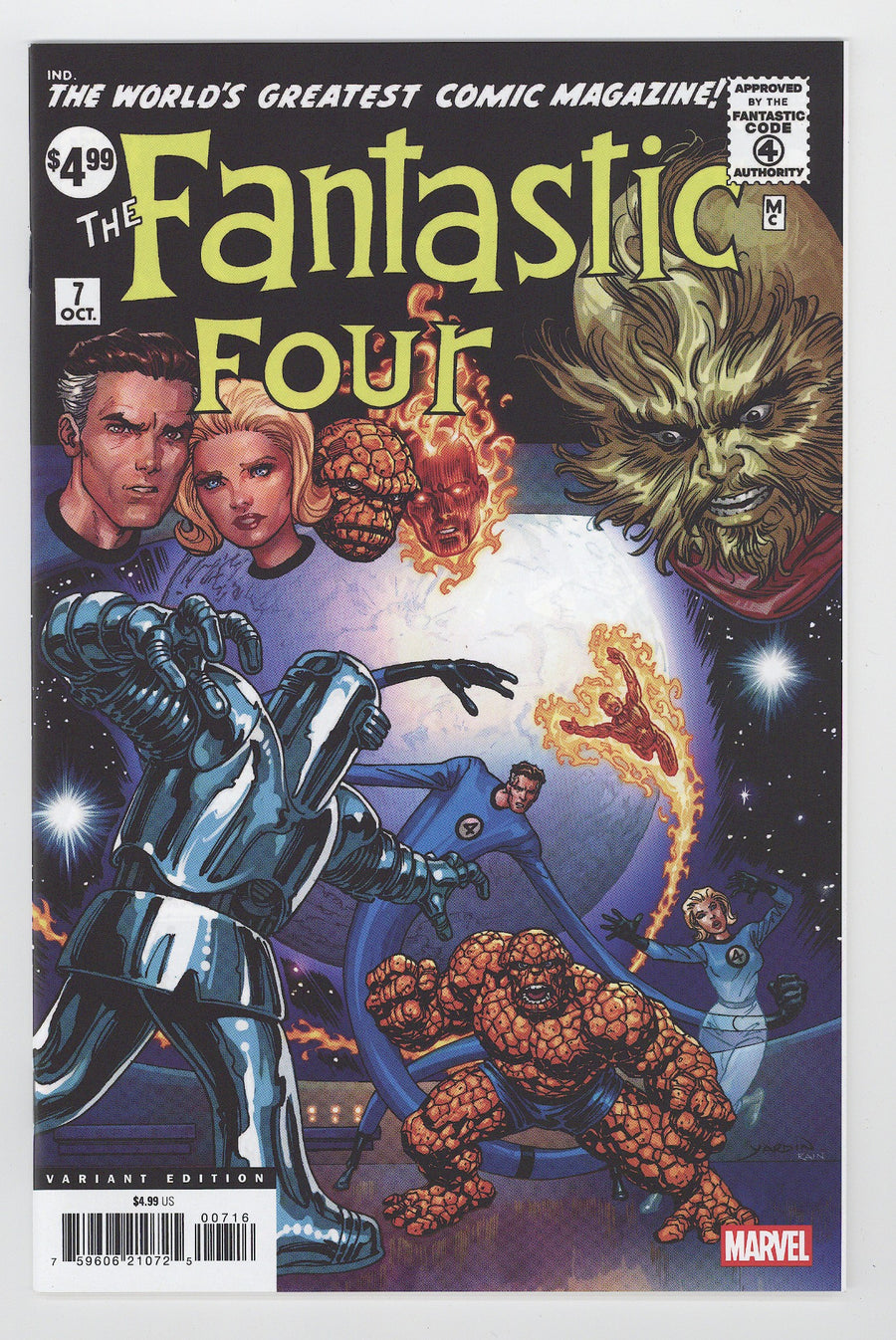 Fantastic Four Vol 1 7 VF/NM (9.0) (2025) Yardin Facsimile Incentive Variant 