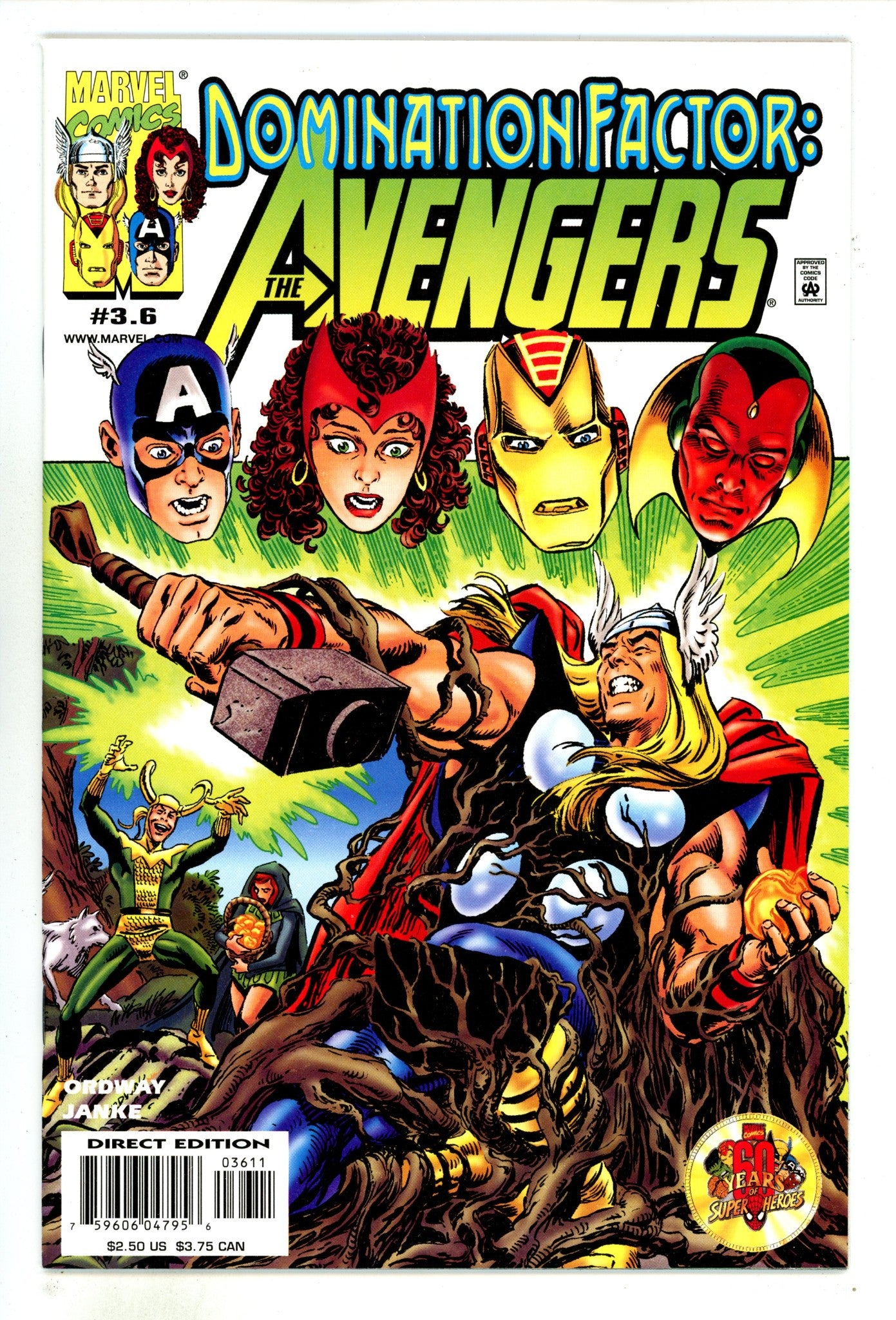 Domination Factor: Avengers 3 (3.6) High Grade (2000) 