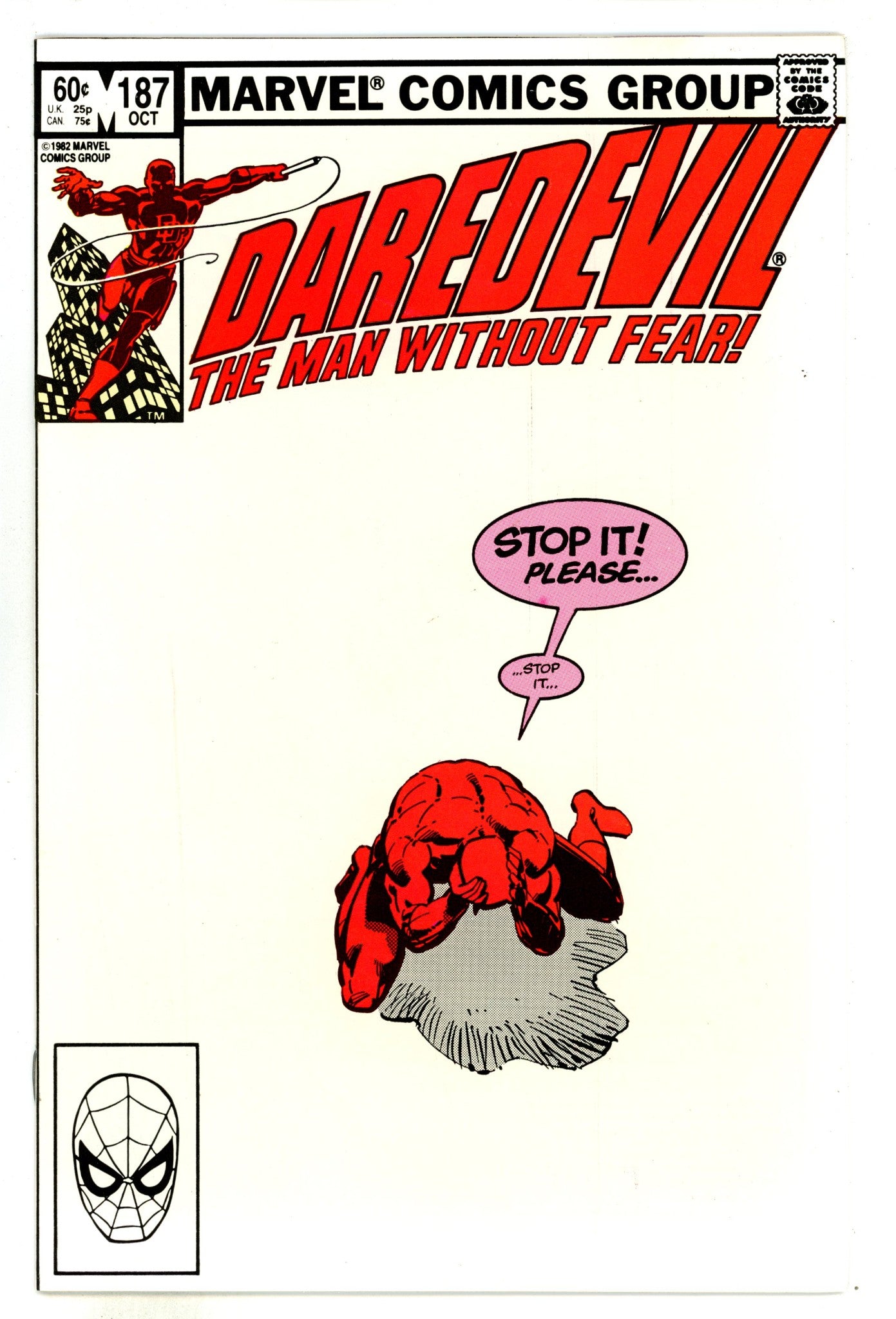 Daredevil Vol 1 187 NM- (9.2) (1982) 