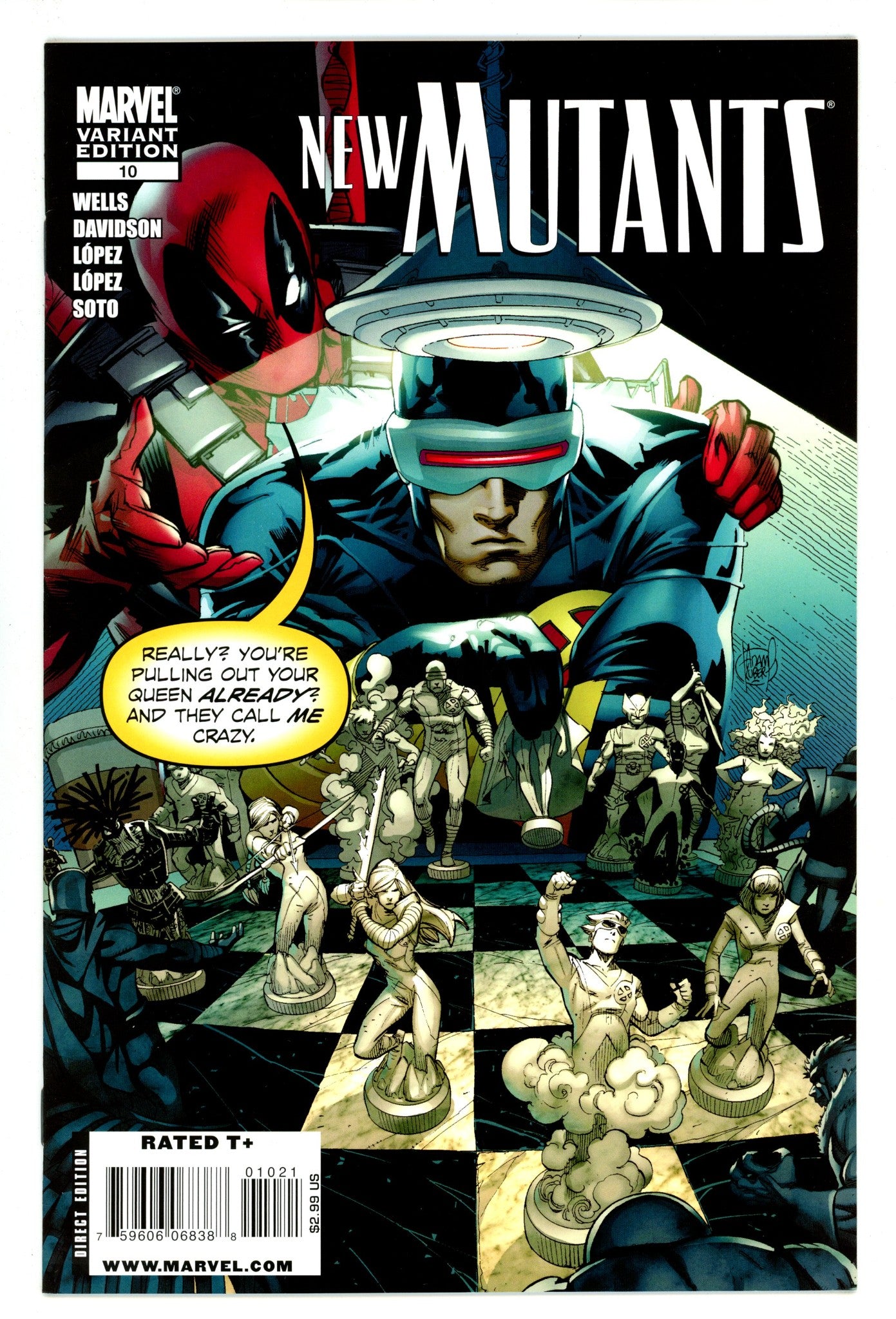 New Mutants Vol 3 10 VF/NM (9.0) (2010) Kubert Incentive Variant 