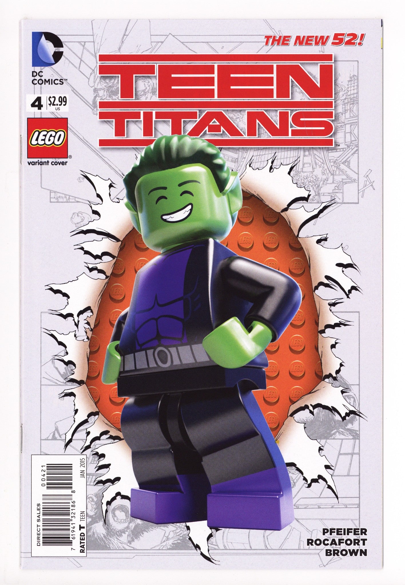 Teen Titans Vol 5 4 High Grade (2015) Lego Variant 