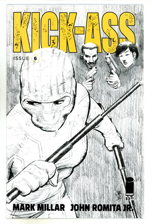 Kick-Ass Vol 4 6 High Grade (2018) Jr. B&W Variant