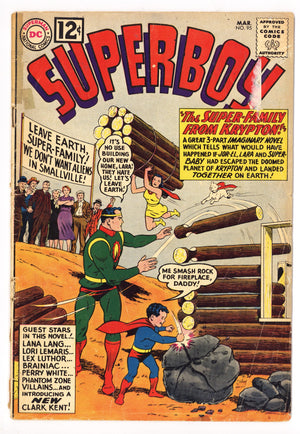 Superboy Vol 1 95 Very Low Grade Tape, Bottom Staple Detachted (1962) 