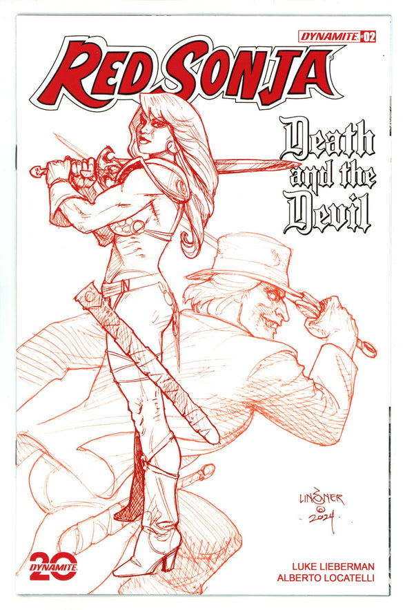 Red Sonja Death And The Devil 2 Linsner Red Line Art Incentive Variant (2024)