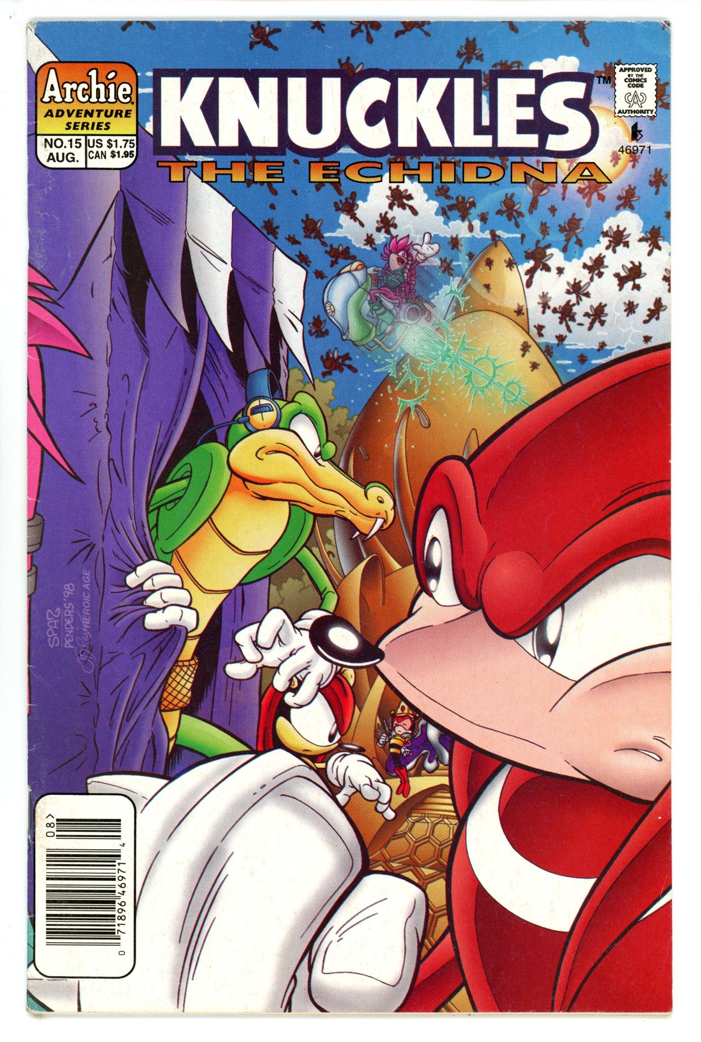 Knuckles the Echidna 15 Newsstand VG (1998)