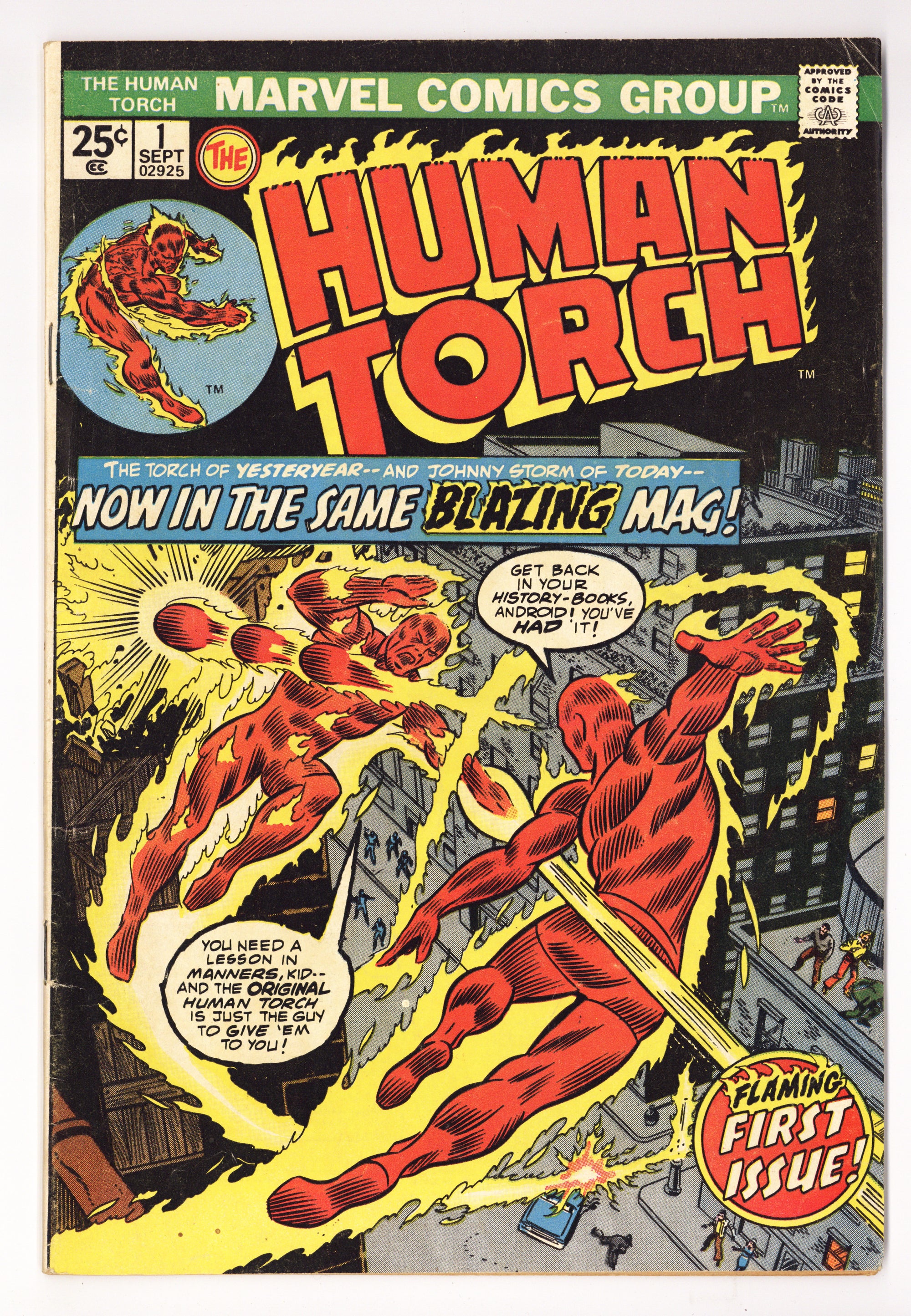 The Human Torch Vol 2 1  VG+ (4.5)   (1974)        