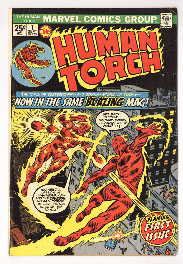 The Human Torch Vol 2 1  VG+ (4.5)   (1974)