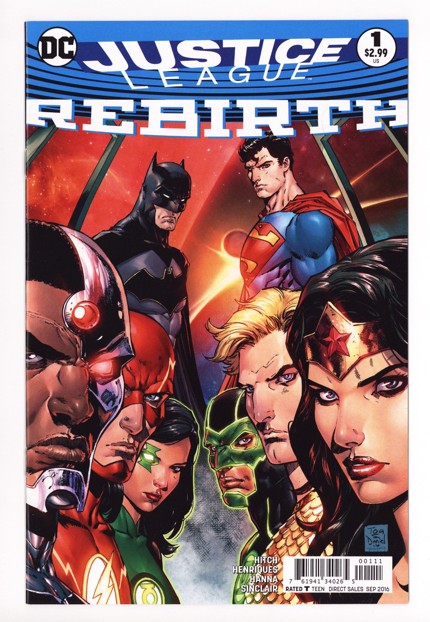 Justice League: Rebirth 1 High Grade (2016) 