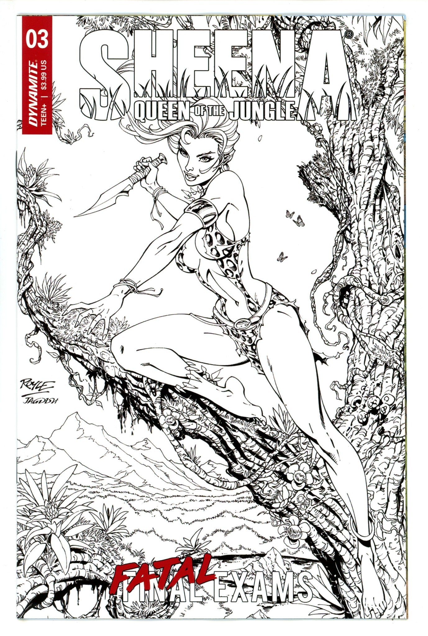 Sheena Queen Of Jungle 3 Royle Line Art Incentive Variant (2023)