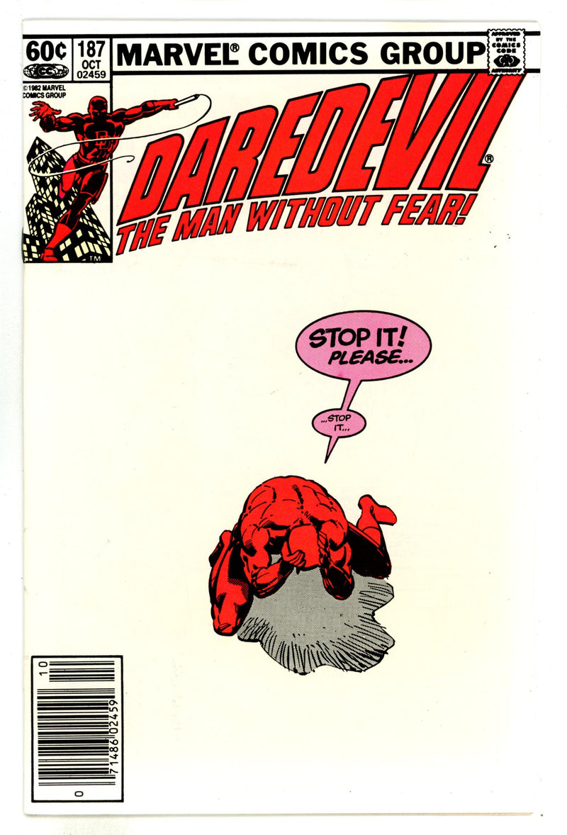 Daredevil Vol 1 187 FN/VF (7.0) (1982) Newsstand 