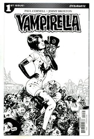 Vampirella Vol 5 1 Mid Grade (2017) Broxton B&W Incentive Variant