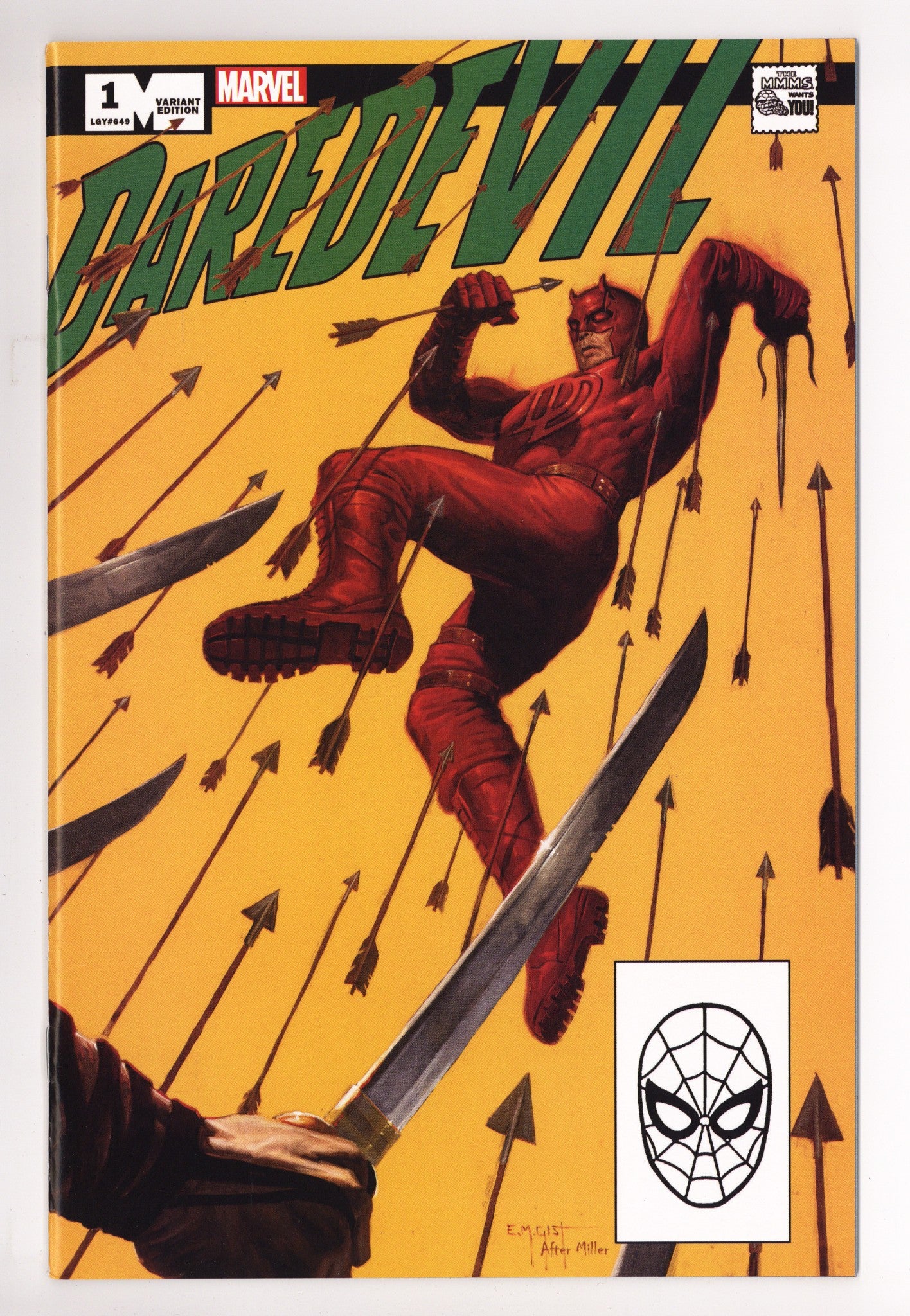 Daredevil Vol 7 1 (649) High Grade (2022) Gist Homage Exclusive Variant 