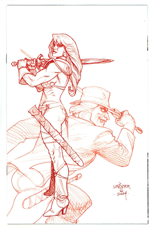 Red Sonja Death And The Devil 2 Linsner Red Line Art Virgin Incentive Variant (2024)