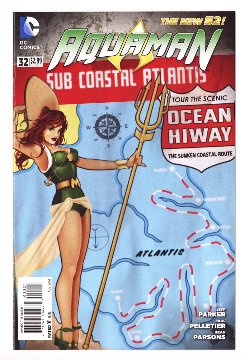 Aquaman Vol 7 32 High Grade (2014) Lucia Bombshells Variant 